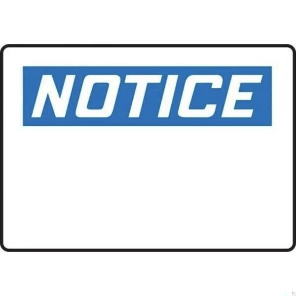 Accuform OSHA NOTICE SAFETY SIGN BLANK 10 in X FRMRBH838XV - main